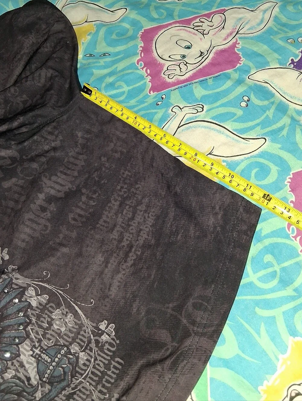 Y2K Affliction Vintage Cross Skull Board Shorts